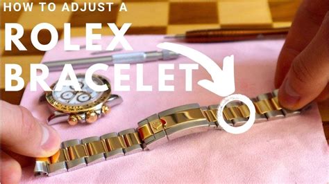 shorten rolex watch band|rolex watch band adjustment instructions.